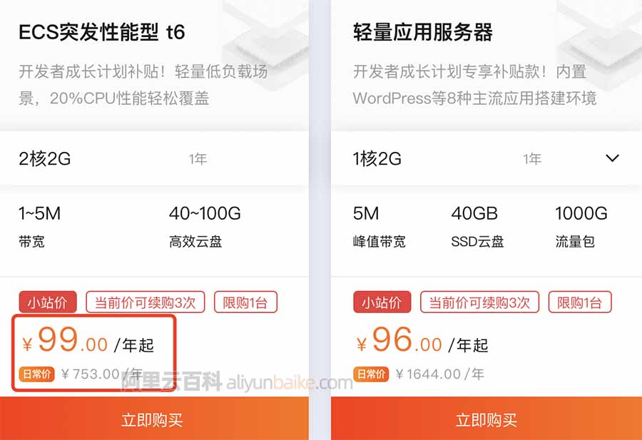 阿里云服务器活动价格购买涨价