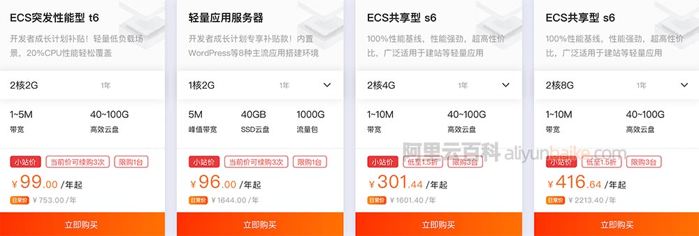 阿里云服务器租用价格
