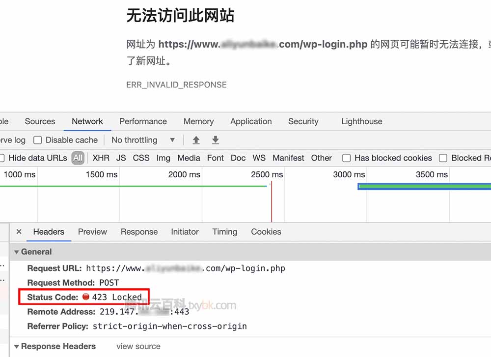 腾讯云CDN网站后台无法访问此网站