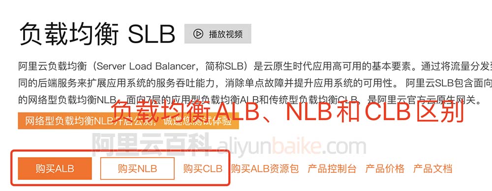 阿里云负载均衡ALB、NLB和CLB区别