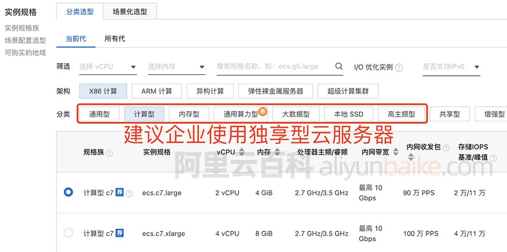 阿里云服务器ECS企业独享型