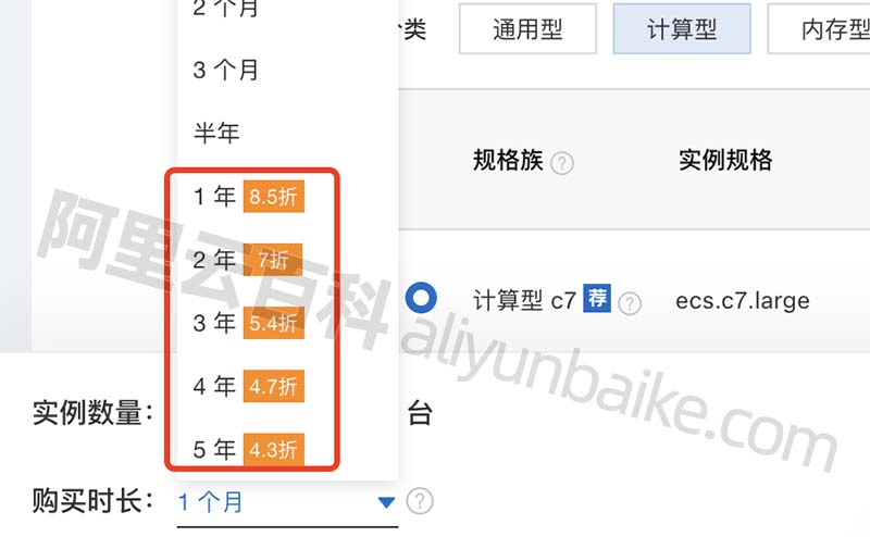 阿里云服务器ECS常规优惠折扣